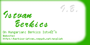 istvan berkics business card